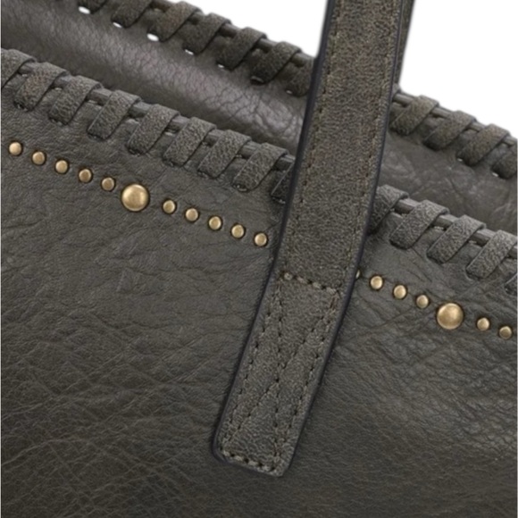 Boho Carrie Black Shoulder bag with studs Women's Tote Bag with Pouch - Picture 5 of 7